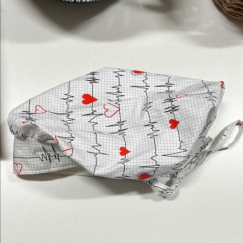 Heart Patterned Scrub cap